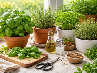 Krydderurter indend�rs: S�dan dyrker du dem i vindueskarmen