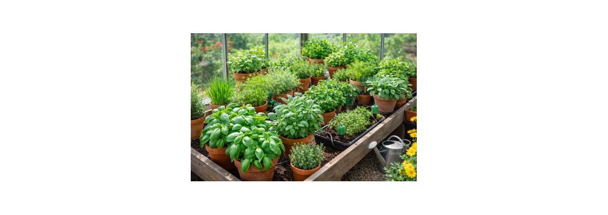 Krydderurter i drivhus