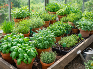 Krydderurter i drivhus