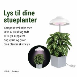 EMOS Z7901 v�kstlys med USB-A over en stueplante