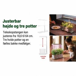 V�kstlys med 3 potter, timer og d�mpning