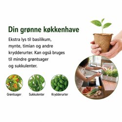 V�kstlys med 3 potter, timer og d�mpning