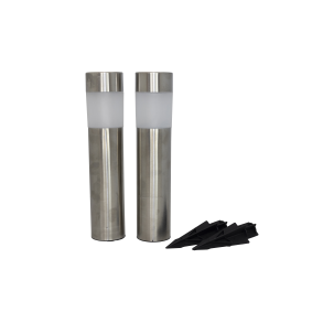 Havefakler med solceller, 2 stk.