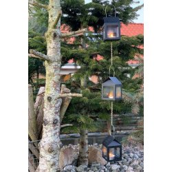 3 stk. Sorte Hngelanterner p kde