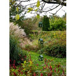 3 stk. Olivengr�nne H�ngelanterner p� k�de