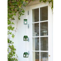 3 stk. Olivengr�nne H�ngelanterner p� k�de