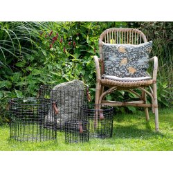 Sort Rund Tr�dkurv. S�t med 4 stk.