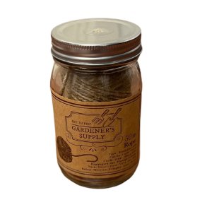 Opbindingssnor i glasbeholder, Brun