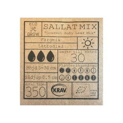 �kologiske salatfr� � Gourmet Baby Leaf Mix, 350 fr�