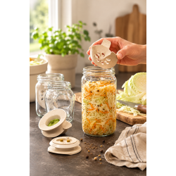 Fermenteringss�t 770 ml � Ivory med kaffegrums