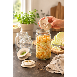 Fermenteringss�t 770 ml � Ivory med kaffegrums