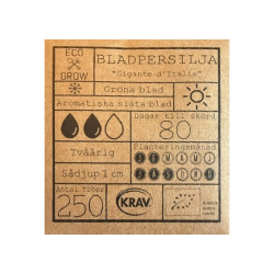 �kologiske bredbladede persillefr� � Gigante d�Italia, 250 fr�