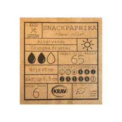 �kologiske snackpaprikafr� � Sweet Julie, 6 fr�